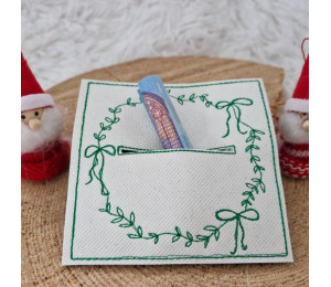 ADVENTSKALENDER 5. Dezember - Stickserie - 6 Geld- oder Gutscheinkartenhülle Weihnachten